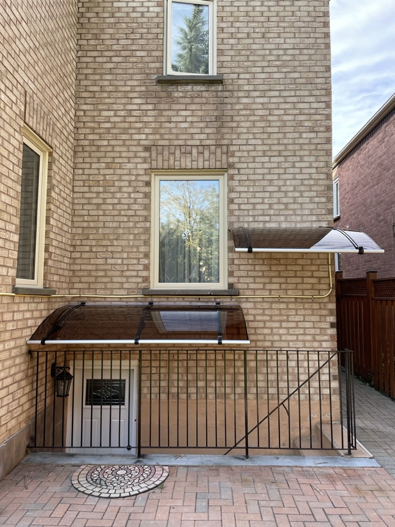 Basement Stair Awning in sections